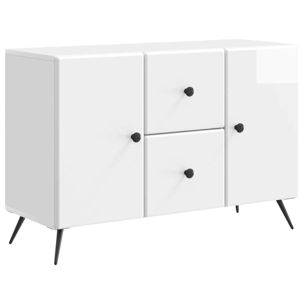 vidaXL Sideboard Vit högglans 89 x 34,5 x 60 cm Konstruerat trä