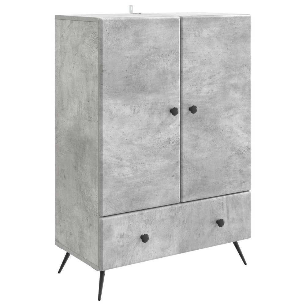vidaXL Sideboard med låda Betonggrå 66 x 34,5 x 95 cm Konstruerat trä