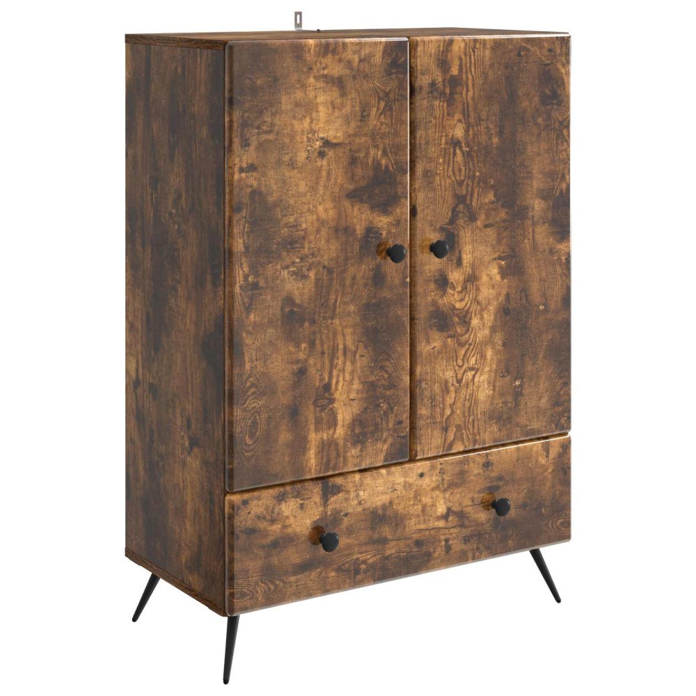 vidaXL Sideboard med låda Rökt ek 66 x 34,5 x 95 cm Konstruerat trä