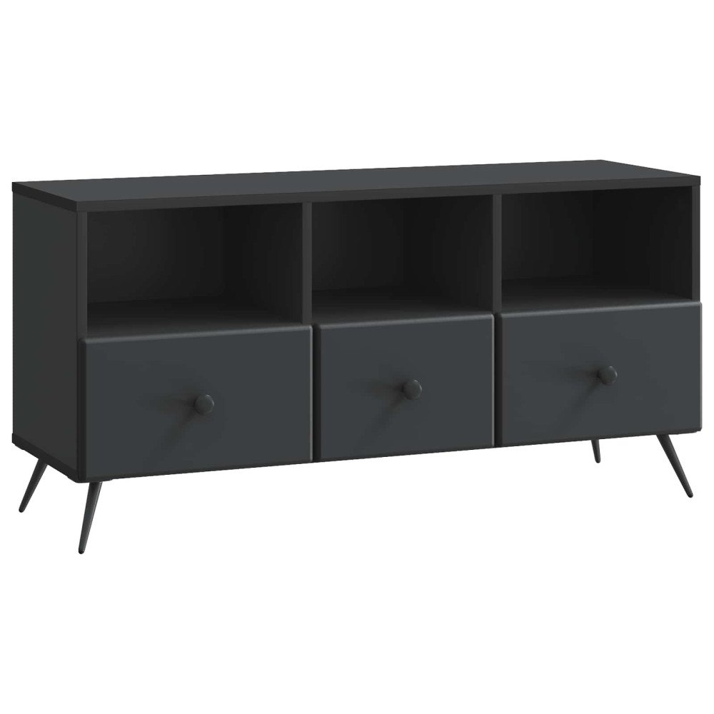 vidaXL TV-skåp med låda Svart 102 x 34,5 x 50 cm Konstruerat trä