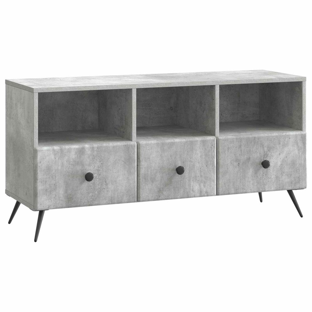 vidaXL TV-skåp med låda Betonggrå 102 x 34,5 x 50 cm Konstruerat trä