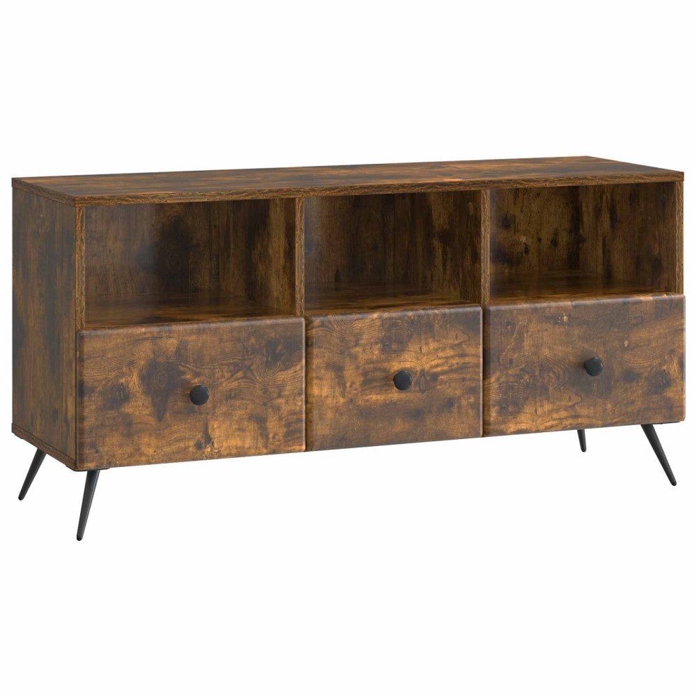 vidaXL TV-skåp med låda Rökt ek 102 x 34,5 x 50 cm Konstruerat trä