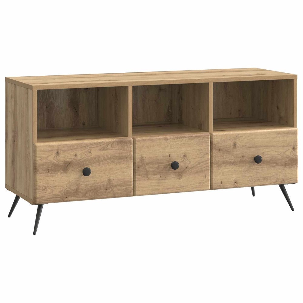 vidaXL TV-skåp med låda Artisan-ek 102 x 34,5 x 50 cm Konstruerat trä