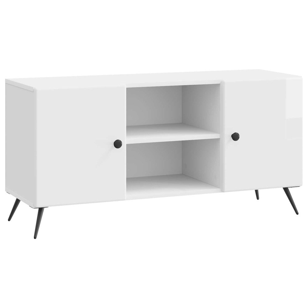 vidaXL TV-skåp Vit högglans 102 x 34,5 x 50 cm Konstruerat trä