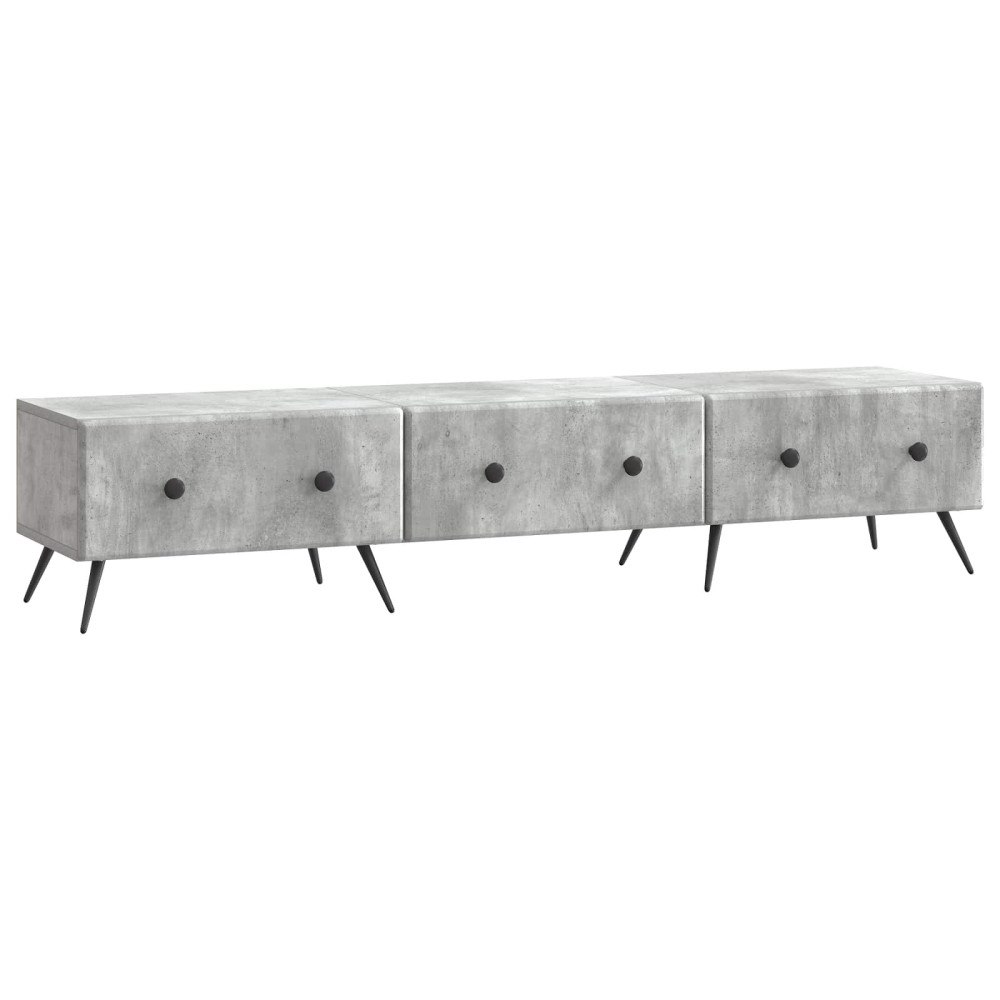 vidaXL TV-skåp med låda Betonggrå 147 x 34,5 x 30 cm Konstruerat trä