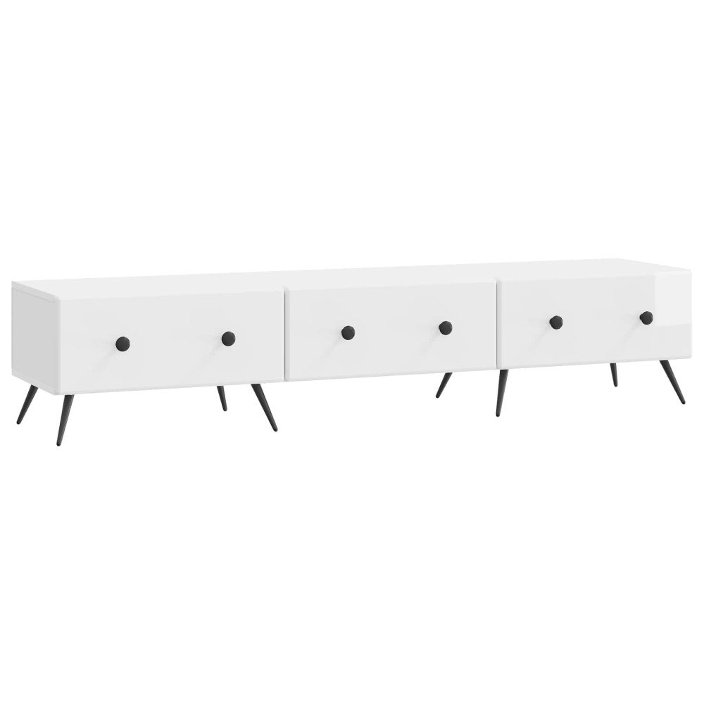 vidaXL TV-skåp Vit högglans 147 x 34,5 x 30 cm Konstruerat trä