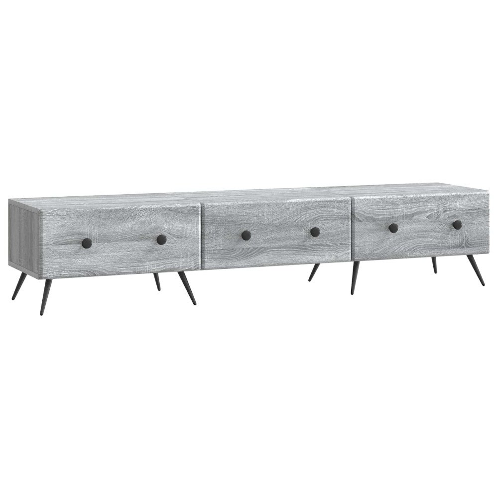 vidaXL TV-skåp Grå sonoma-ek 147 x 34,5 x 30 cm Konstruerat trä