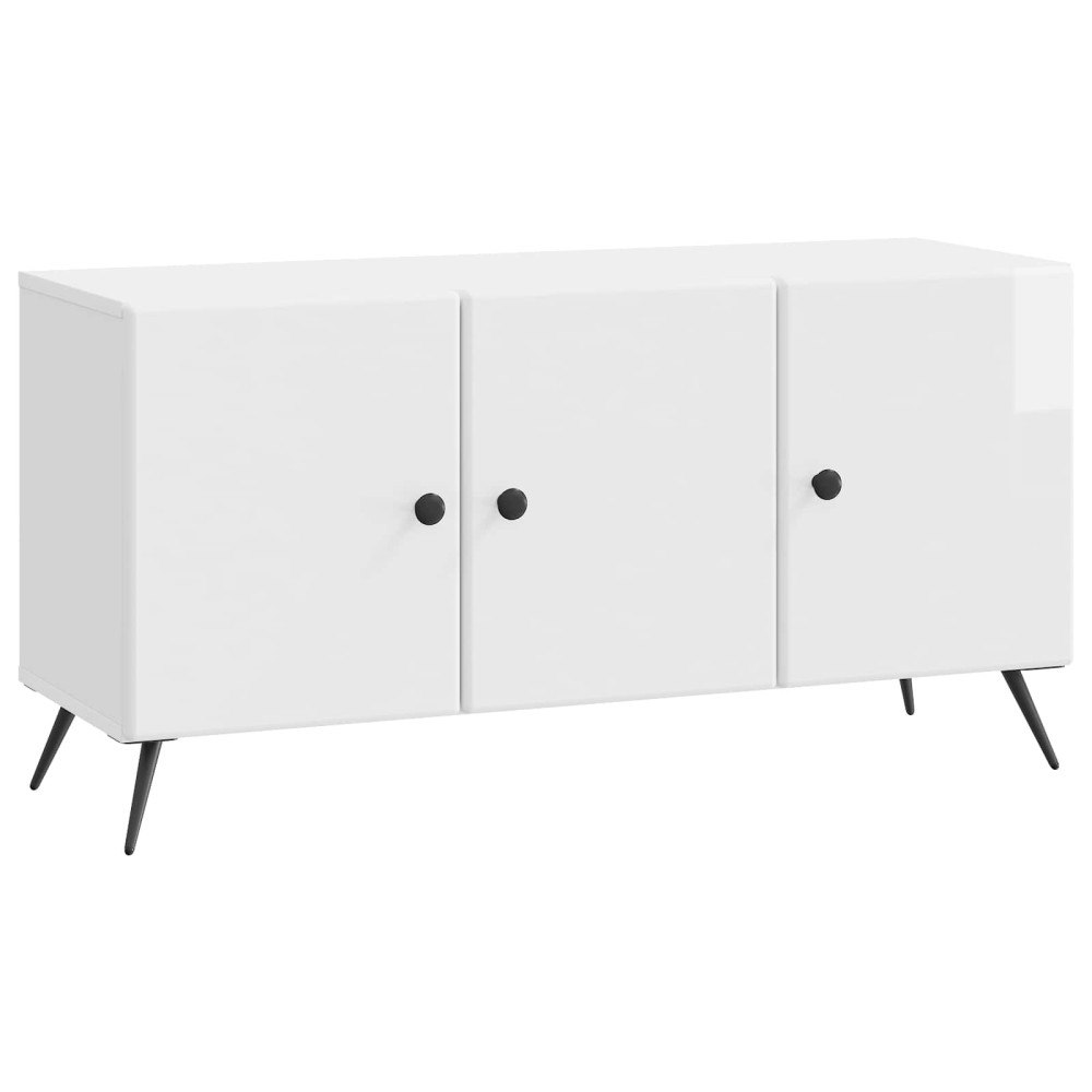 vidaXL TV-skåp Vit högglans 99 x 34,5 x 50 cm Konstruerat trä