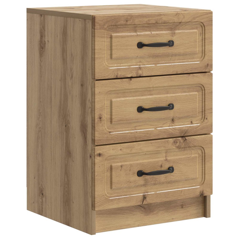 vidaXL Nattduksbord Artisan-ek 43 x 41 x 63,5 cm Konstruerat trä