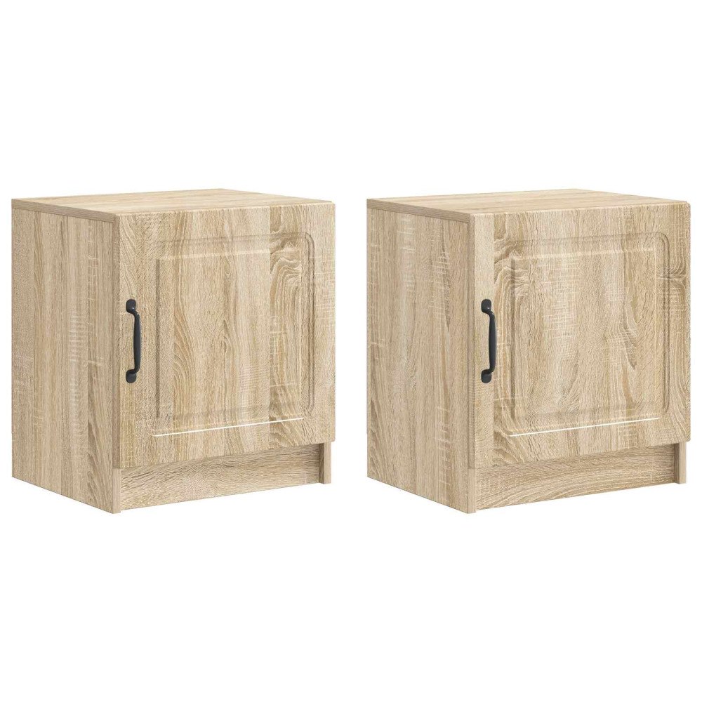 vidaXL Nattduksbord 2 pcs Sonoma-ek 43 x 34,5 x 47 cm Konstruerat trä