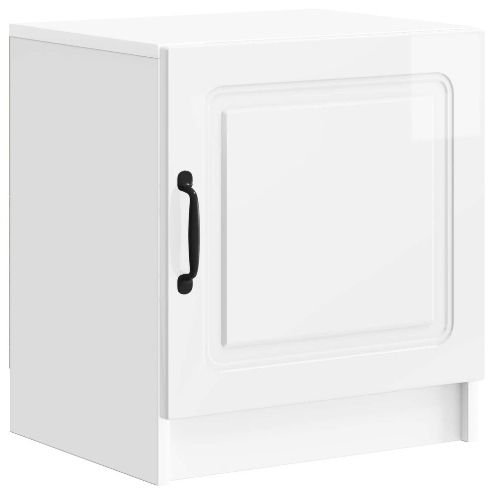 vidaXL Nattduksbord Vit högglans 43 x 34,5 x 47 cm Konstruerat trä