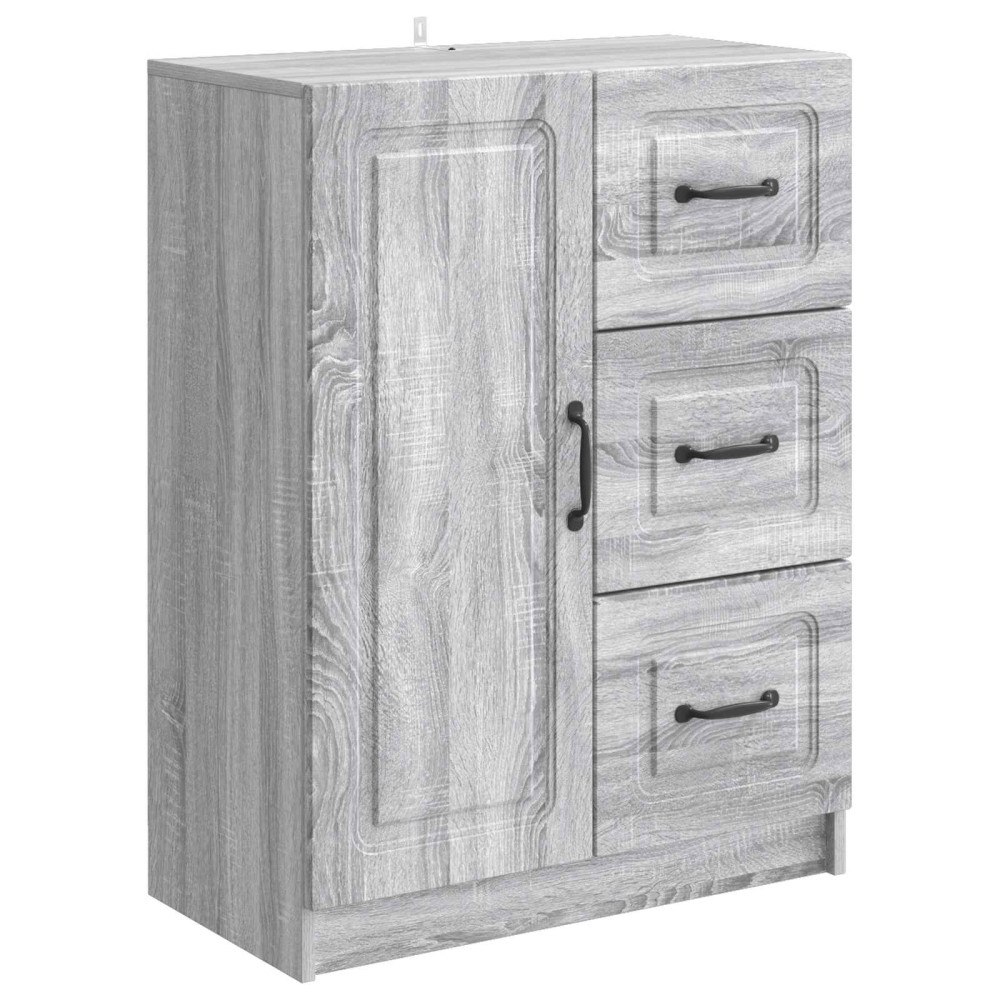vidaXL Sideboard Grå sonoma-ek 66 x 34,5 x 87 cm Konstruerat trä