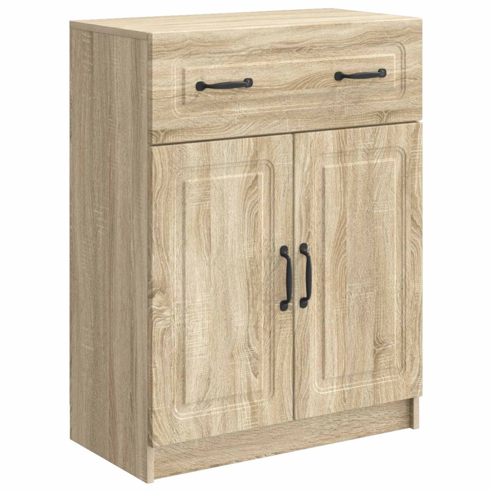 vidaXL Sideboard med låda Sonoma-ek 66 x 34,5 x 87 cm Konstruerat trä