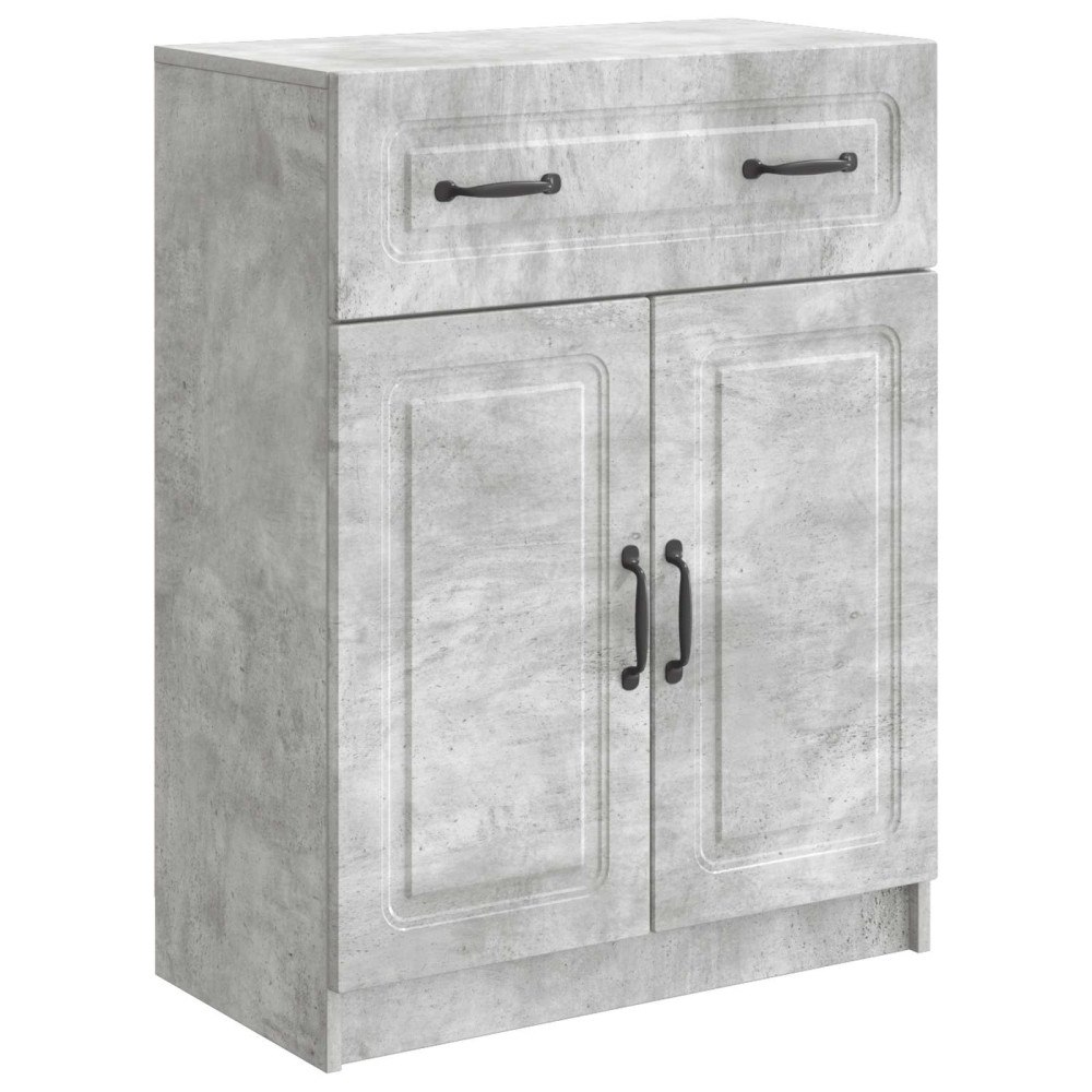 vidaXL Sideboard med låda Betonggrå 66 x 34,5 x 87 cm Konstruerat trä
