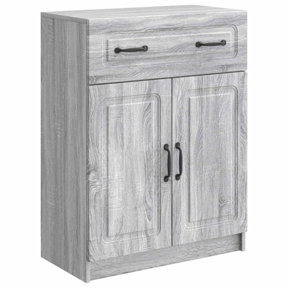 vidaXL Sideboard Grå sonoma-ek 66 x 34,5 x 87 cm Konstruerat trä