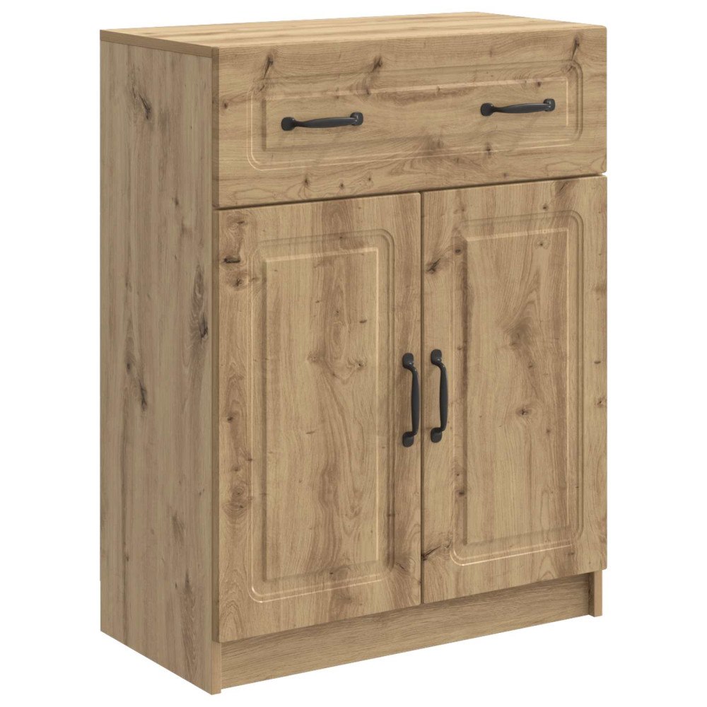 vidaXL Sideboard med låda Artisan-ek 66 x 34,5 x 87 cm Konstruerat trä