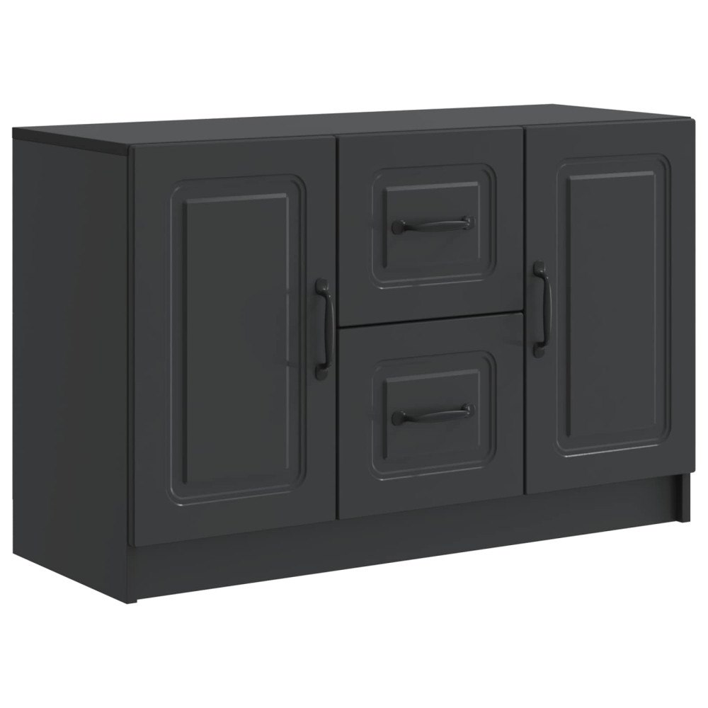 vidaXL Sideboard med låda Svart 89 x 34,5 x 57 cm Konstruerat trä