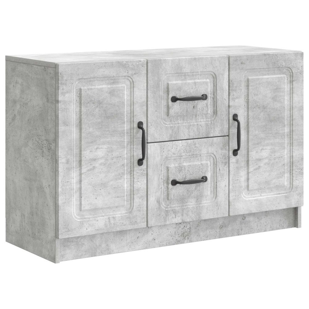 vidaXL Sideboard med låda Betonggrå 89 x 34,5 x 57 cm Konstruerat trä