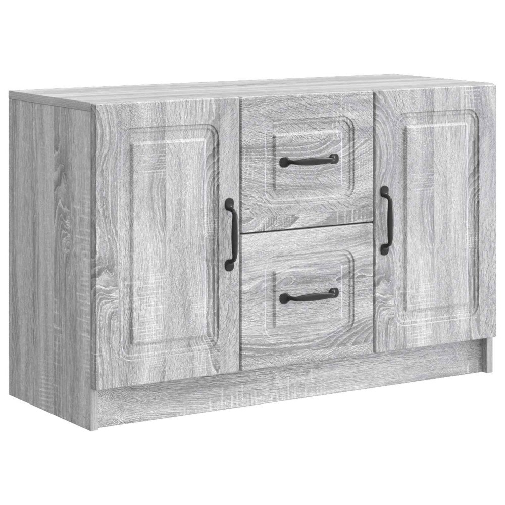 vidaXL Sideboard Grå sonoma-ek 89 x 34,5 x 57 cm Konstruerat trä