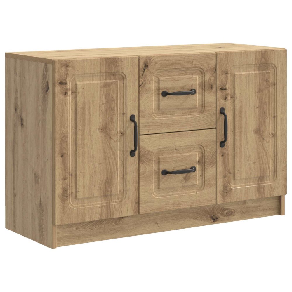 vidaXL Sideboard med låda Artisan-ek 89 x 34,5 x 57 cm Konstruerat trä