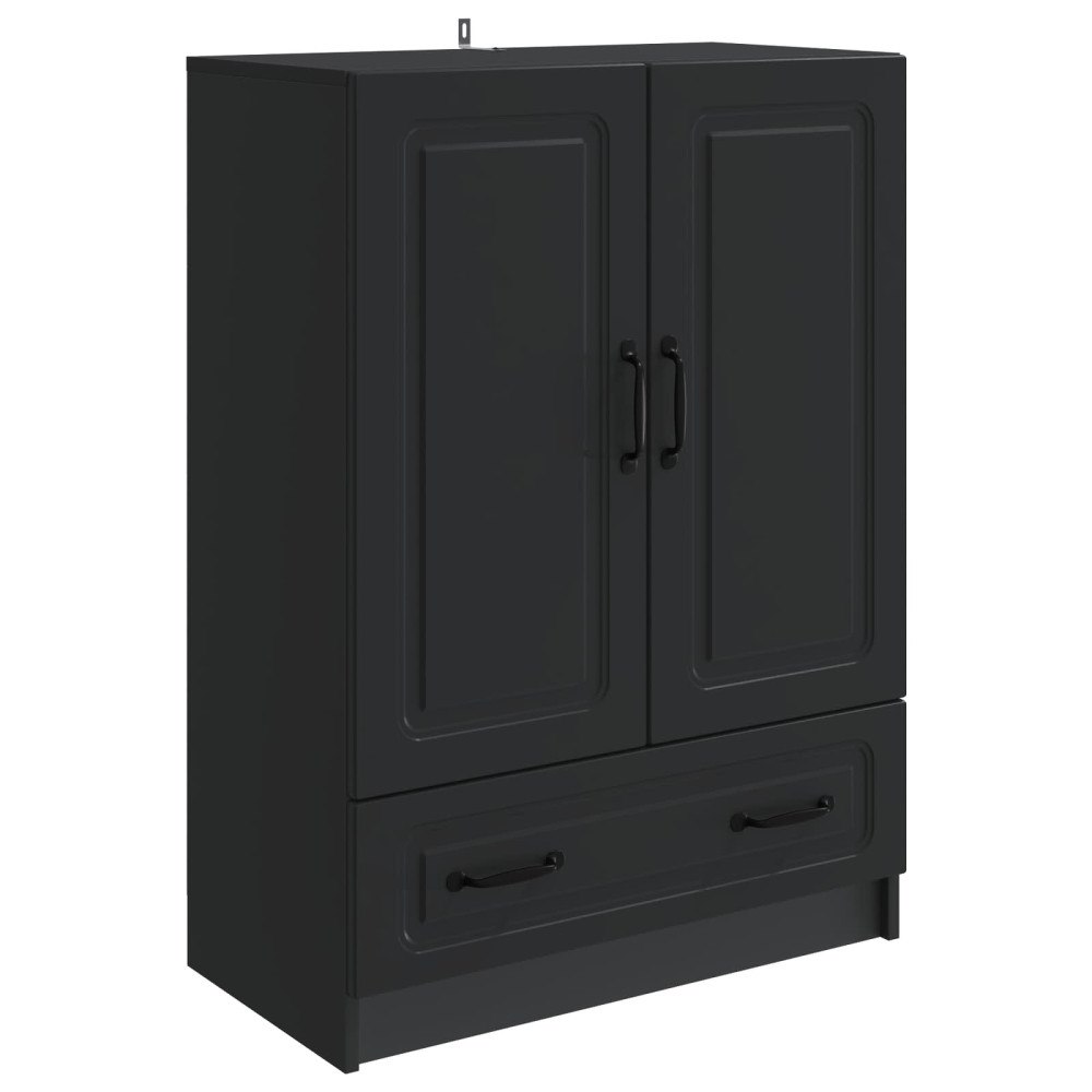 vidaXL Sideboard med låda Svart 66 x 34,5 x 92 cm Konstruerat trä