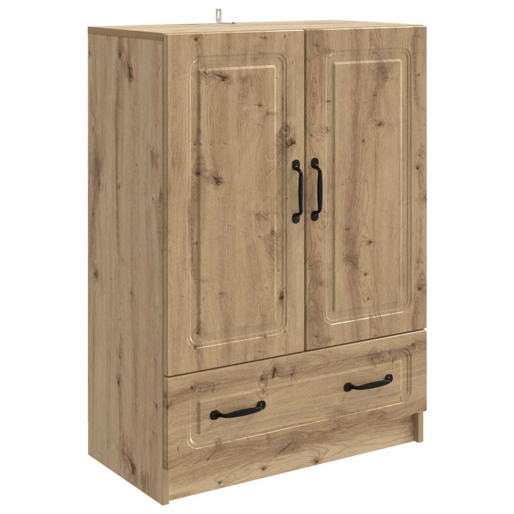 vidaXL Sideboard med låda Artisan-ek 66 x 34,5 x 92 cm Konstruerat trä