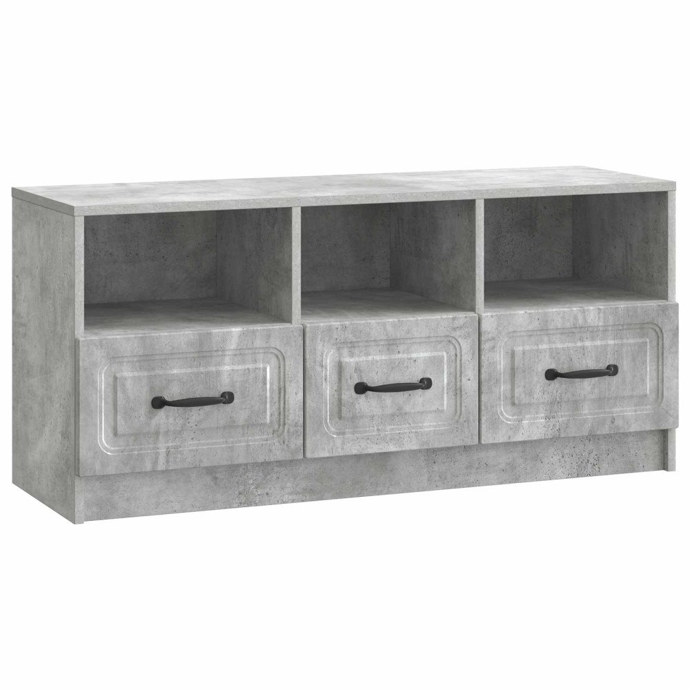 vidaXL TV-skåp med låda Betonggrå 102 x 34,5 x 47 cm Konstruerat trä