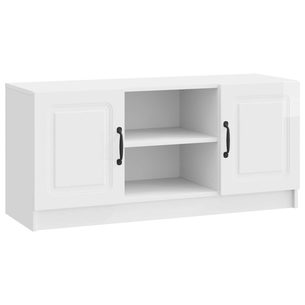 vidaXL TV-skåp Vit högglans 102 x 34,5 x 47 cm Konstruerat trä