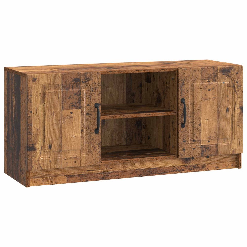 vidaXL TV-skåp Gammalt trä 102 x 34,5 x 47 cm Konstruerat trä