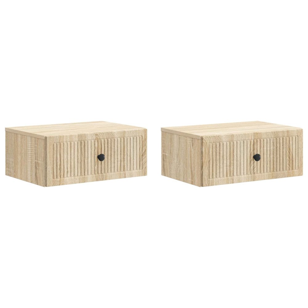 vidaXL Nattduksbord 2 pcs Sonoma-ek 49 x 34,5 x 20 cm Konstruerat trä