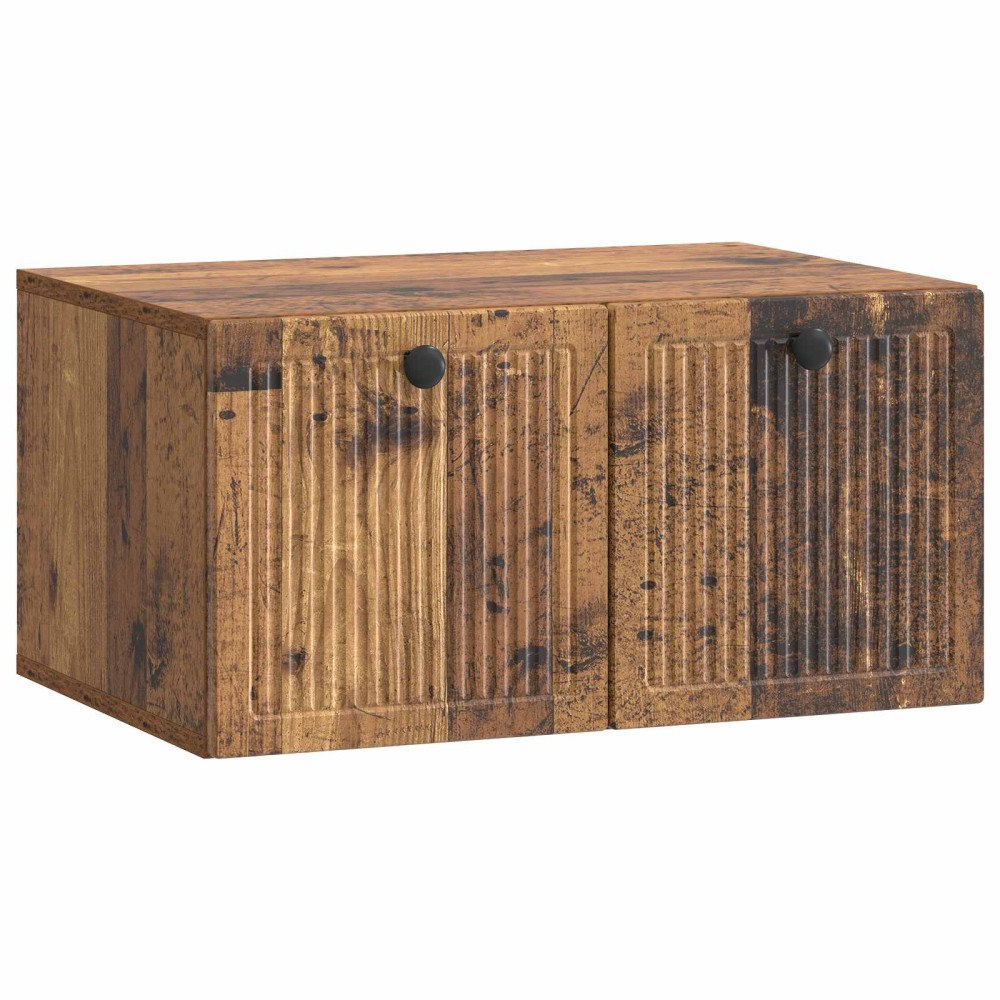 vidaXL Väggmonterad TV-bänk Väggmonterad Gammalt trä 59,5 x 41 x 30 cm