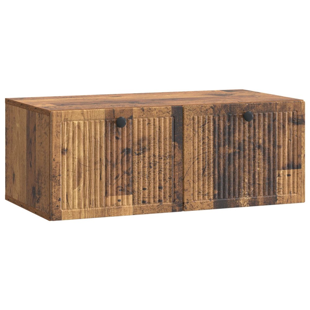 vidaXL Väggmonterad TV-bänk Väggmonterad Gammalt trä 78,5 x 41 x 30 cm