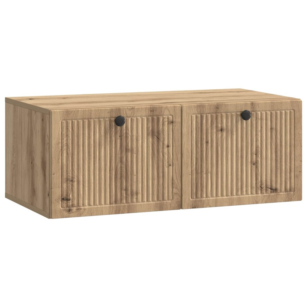 vidaXL Väggmonterad TV-bänk Väggmonterad Artisan-ek 78,5 x 41 x 30 cm