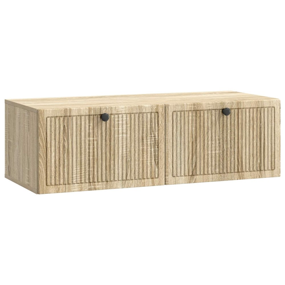 vidaXL Väggmonterad TV-bänk Sonoma-ek 98 x 41 x 30 cm Konstruerat trä