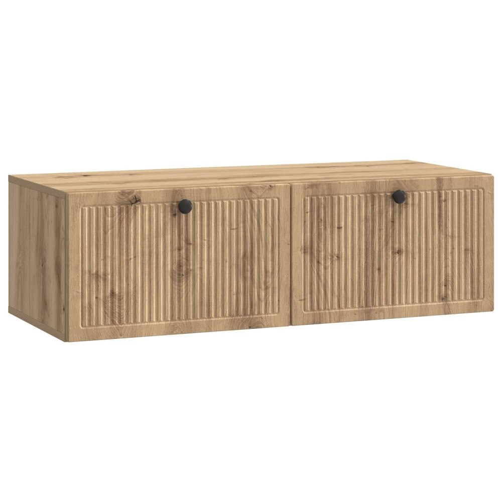 vidaXL Väggmonterad TV-bänk Artisan-ek 98 x 41 x 30 cm Konstruerat trä
