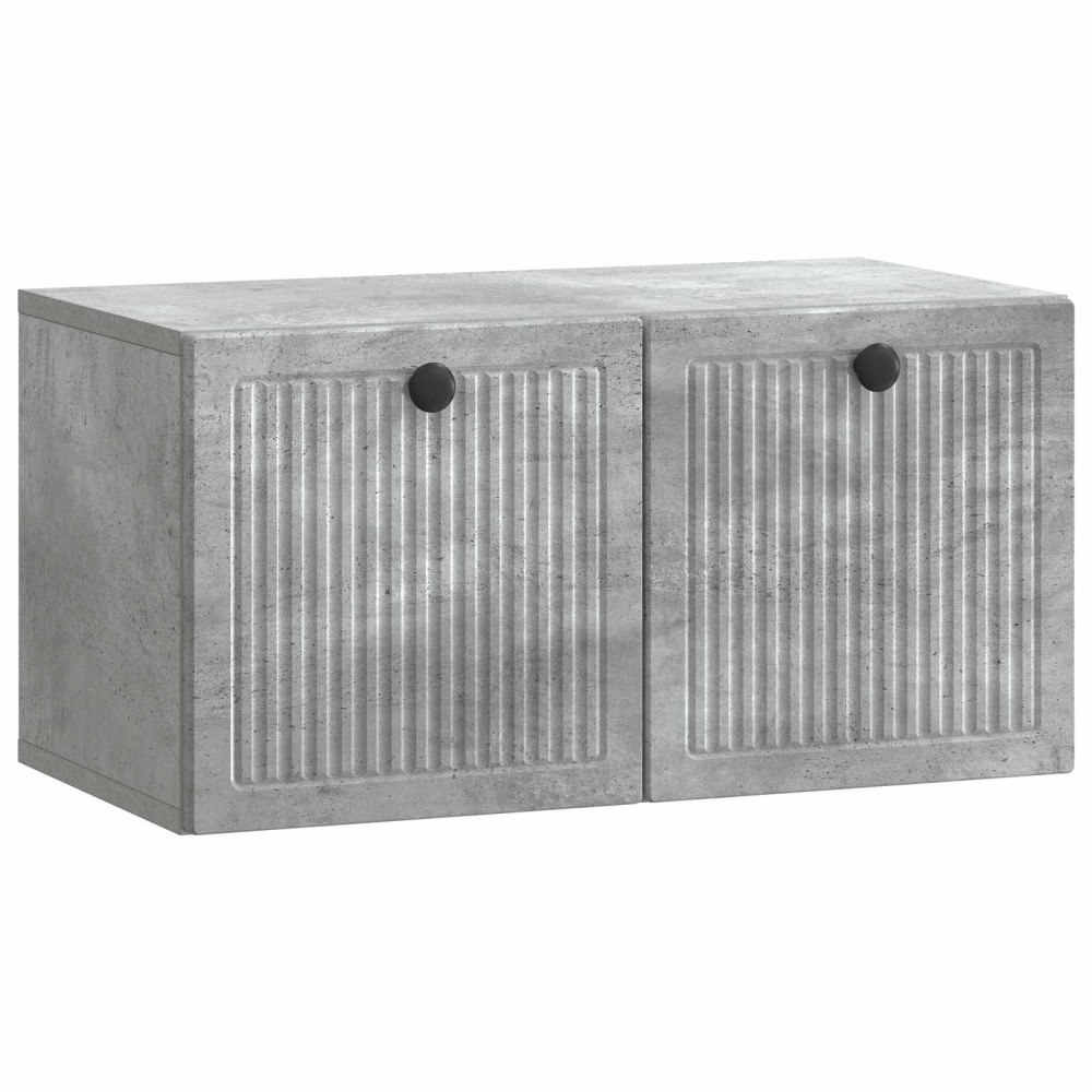 vidaXL Väggmonterad TV-bänk Väggmonterad Betonggrå 59,5 x 31 x 30 cm
