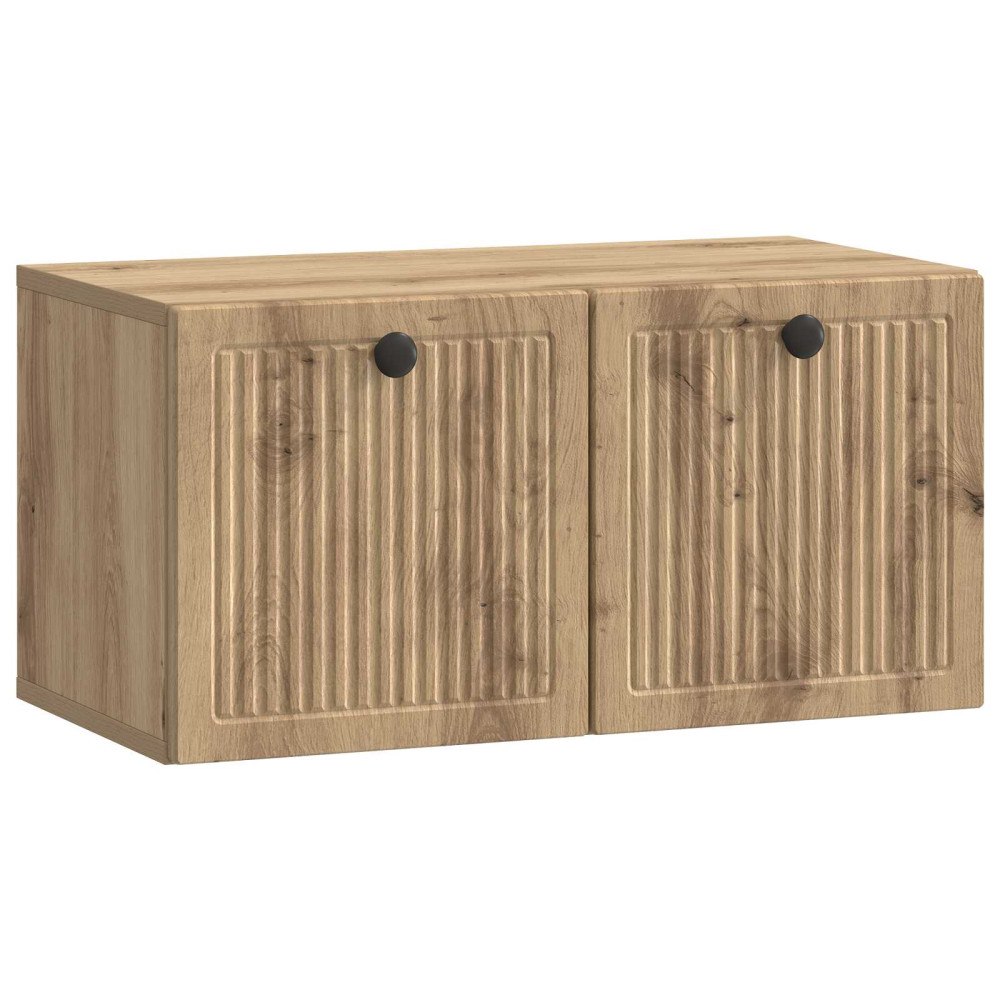 vidaXL Väggmonterad TV-bänk Väggmonterad Artisan-ek 59,5 x 31 x 30 cm