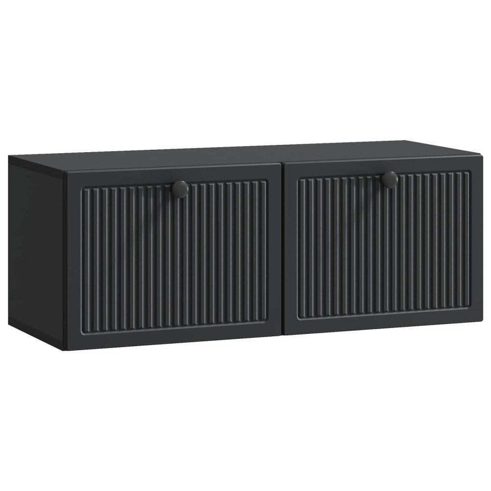 vidaXL Väggmonterad TV-bänk Svart 78,5 x 31 x 30 cm Konstruerat trä