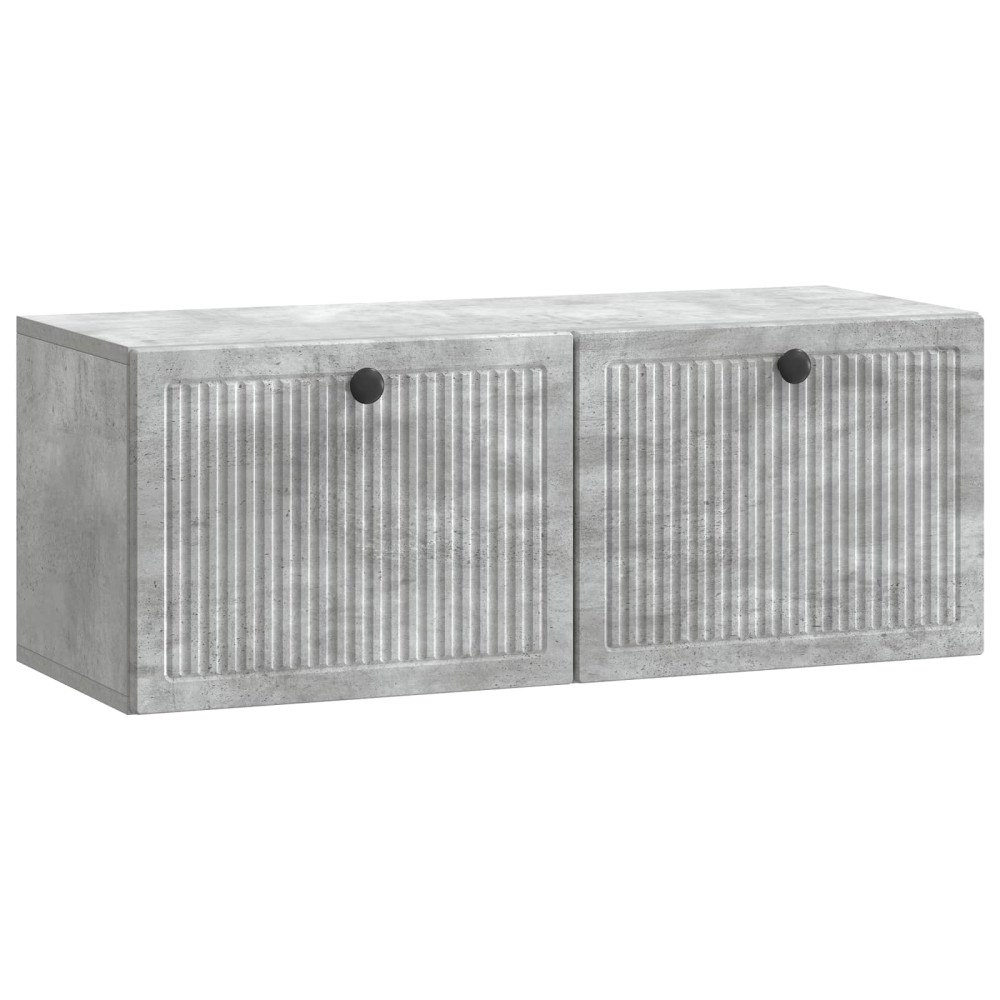 vidaXL Väggmonterad TV-bänk Väggmonterad Betonggrå 78,5 x 31 x 30 cm