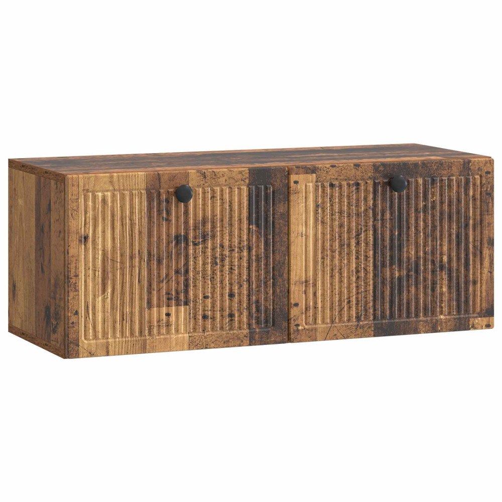 vidaXL Väggmonterad TV-bänk Väggmonterad Gammalt trä 78,5 x 31 x 30 cm