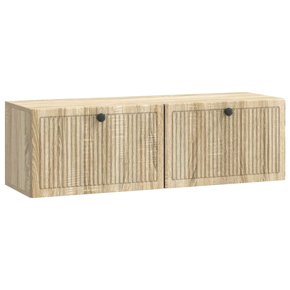 vidaXL Väggmonterad TV-bänk Sonoma-ek 98 x 31 x 30 cm Konstruerat trä