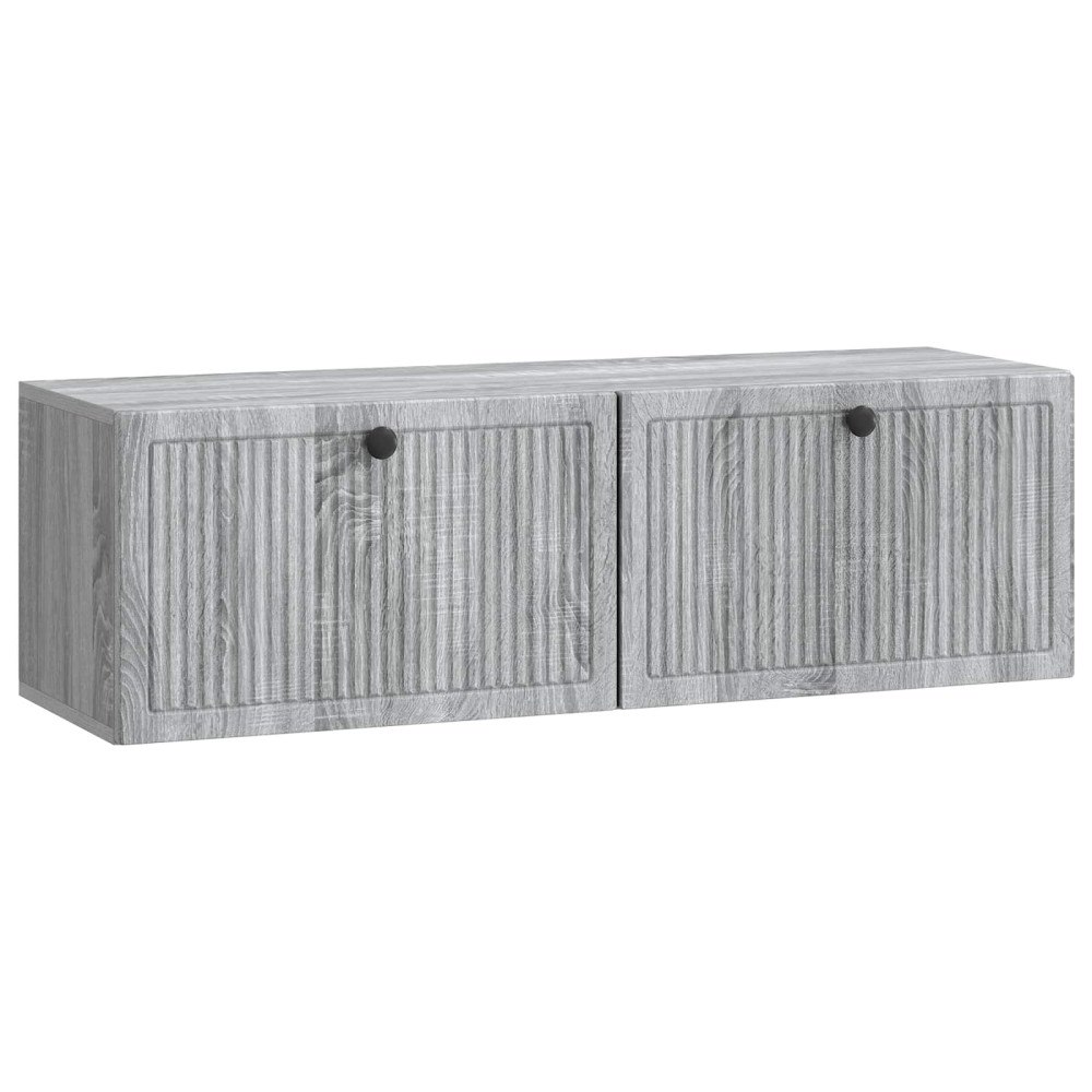 vidaXL Väggmonterad TV-bänk Väggmonterad Grå sonoma-ek 98 x 31 x 30 cm