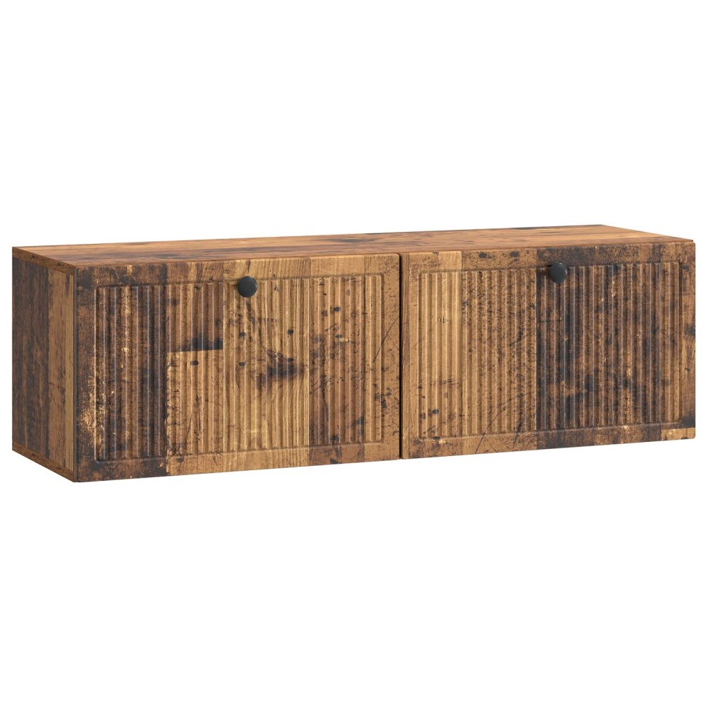 vidaXL Väggmonterad TV-bänk Väggmonterad Gammalt trä 98 x 31 x 30 cm