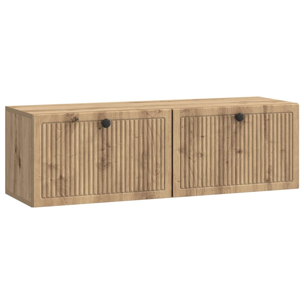 vidaXL Väggmonterad TV-bänk Artisan-ek 98 x 31 x 30 cm Konstruerat trä