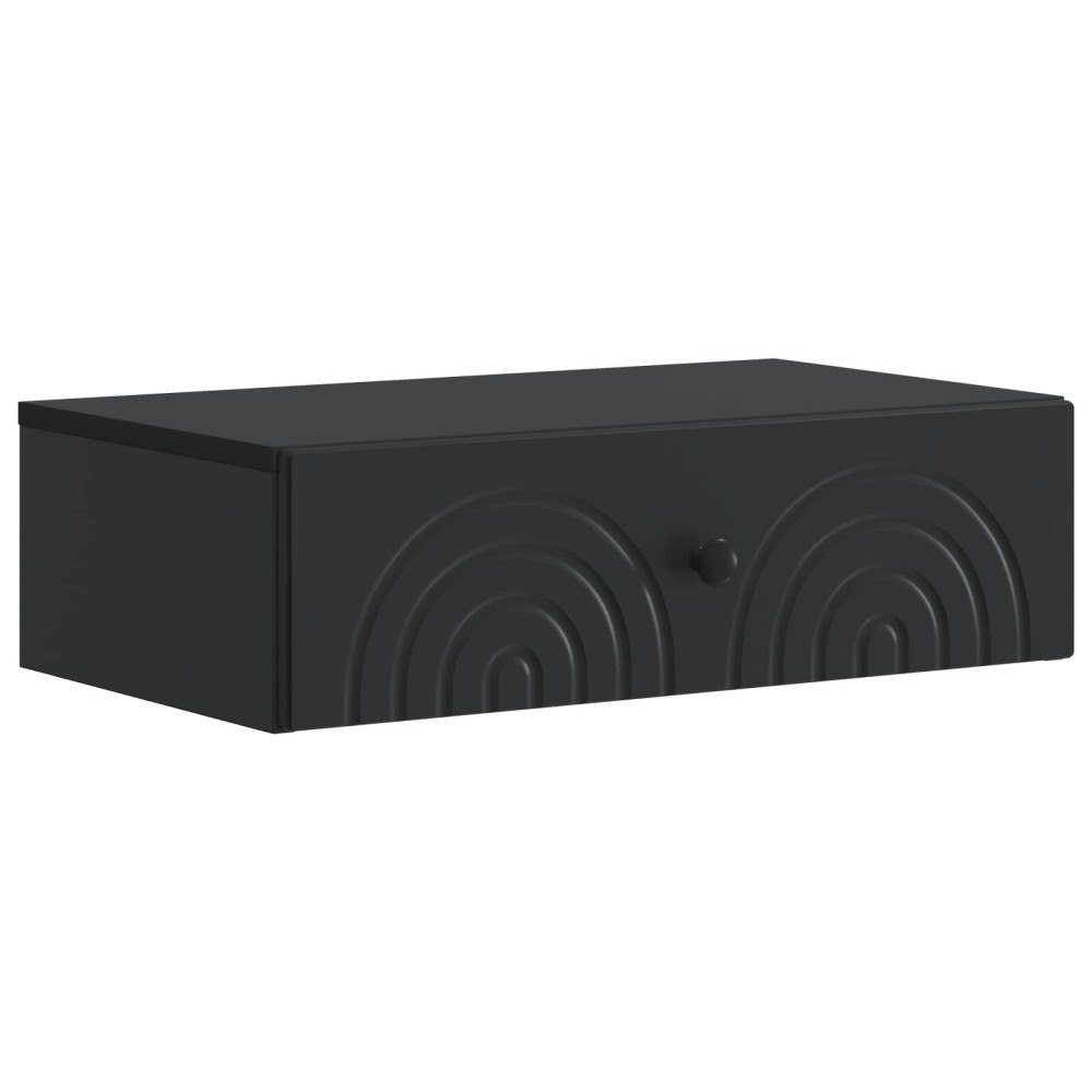 vidaXL Väggmonterad sidobord Svart 59 x 34,5 x 17 cm Konstruerat trä
