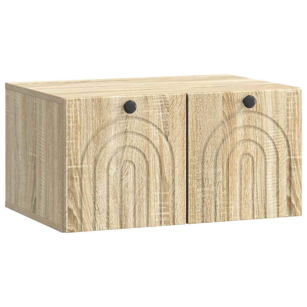 vidaXL Väggmonterad TV-bänk Väggmonterad Sonoma-ek 59,5 x 41 x 30 cm