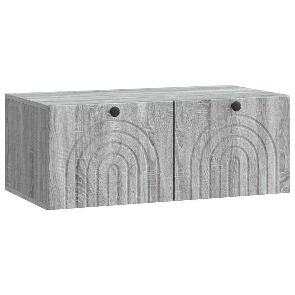 vidaXL Väggmonterad TV-bänk Grå sonoma-ek 78,5 x 41 x 30 cm