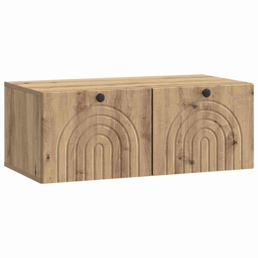 vidaXL Väggmonterad TV-bänk Väggmonterad Artisan-ek 78,5 x 41 x 30 cm