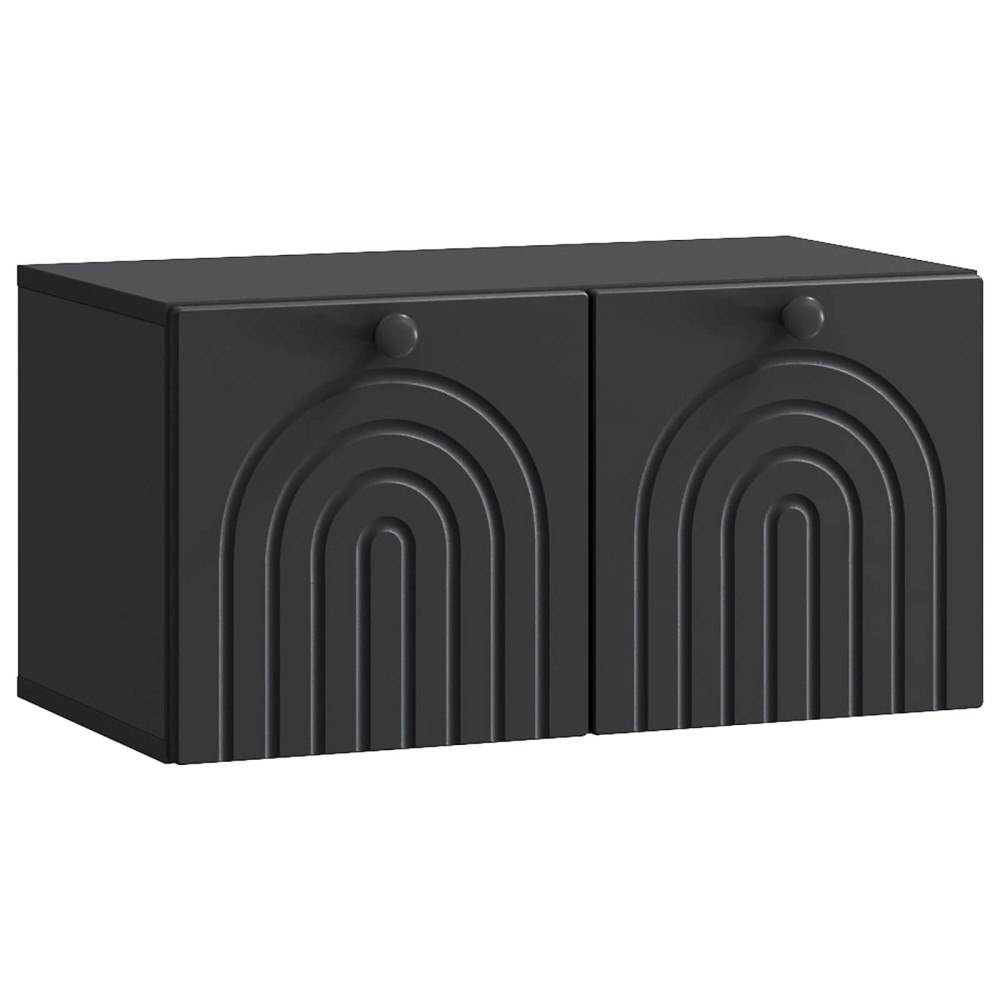vidaXL Väggmonterad TV-bänk Svart 59,5 x 31 x 30 cm Konstruerat trä