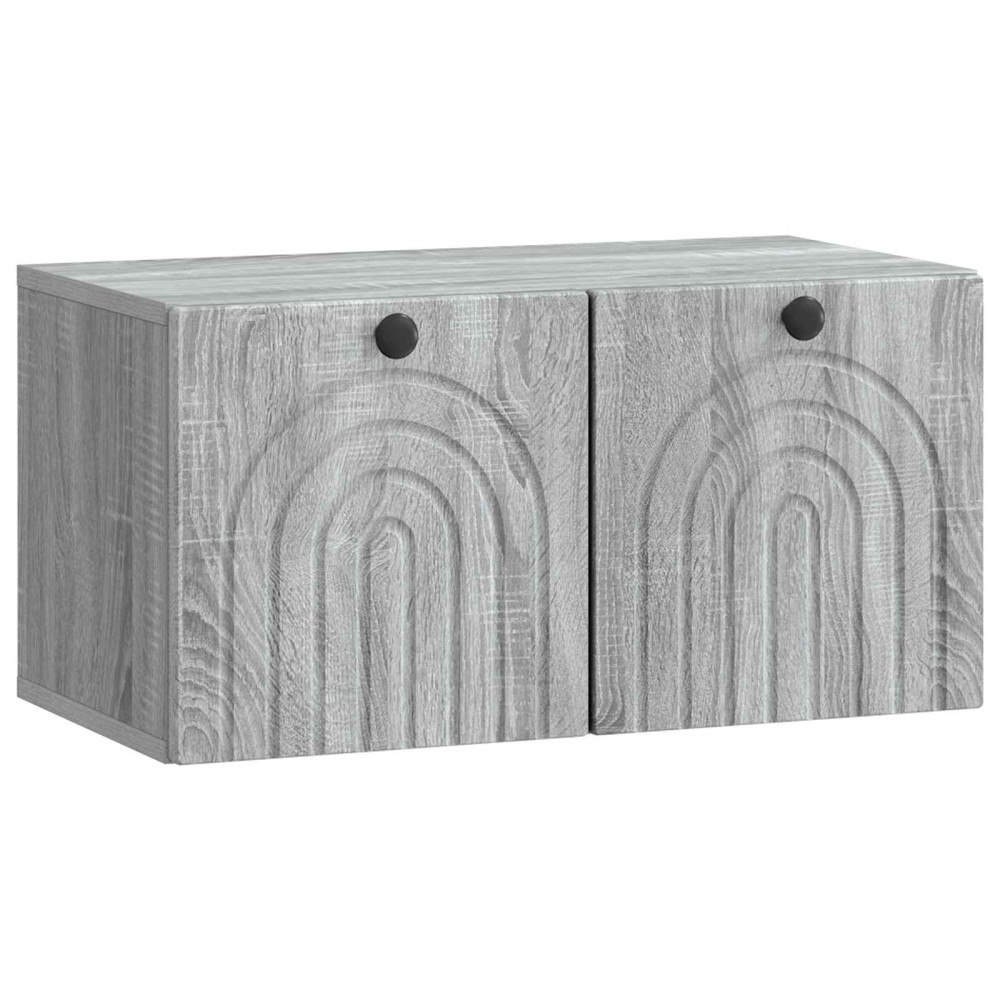 vidaXL Väggmonterad TV-bänk Grå sonoma-ek 59,5 x 31 x 30 cm